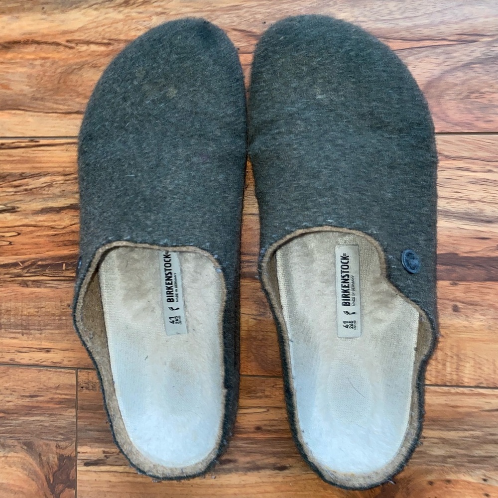 Birkenstock Zermatt Wool Felt Clogs Anthracite Gray Men’s 8 / Women’s 10 EU 41